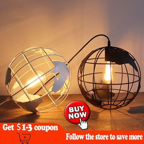 Nordic Globe Pendant Light Fixture Creative Ceiling Lamp Industrial Vintage Home Decor For Loft Dining Room Bar Cafe Restaurant