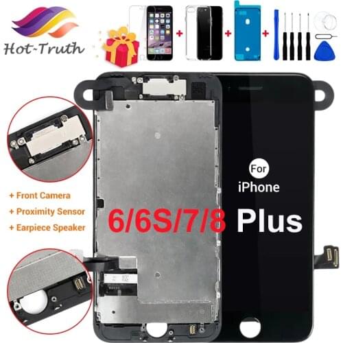 1Pcs LCD Complete Screen For iPhone 7 8 7 8 Plus 6 6S Plus Display Full Set Digitizer Assembly 3D Touch Front Camera Speaker