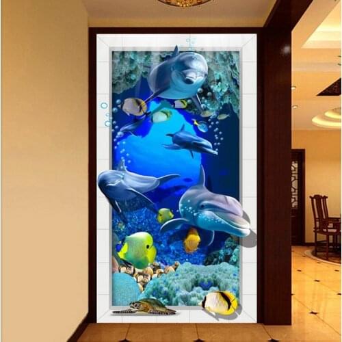 Custom mural 3D underwater world aisle wallpaper living room bedroom wallpaper lobby restaurant custom mural