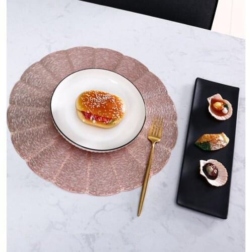 PVC Hollow Placemat Cutout Hangable Bowl Plate Tableware Pad Heat Resistant Kitchen Table Mats Napkins Cookware Pads Home Decor