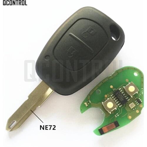 QCONTROL Car Remote Key Fit for Renault VIVARO MOVANO TRAFFIC MASTER KANGOO PCF7946 Chip 433MHZ NE72 Blade