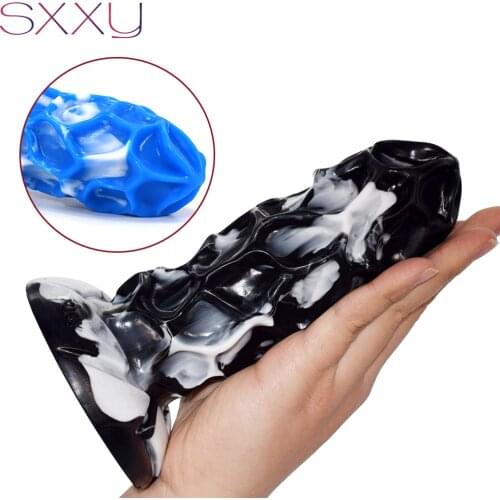 SXXY Anal Sex Toys Strong Stimulation Silicone Dildo Anus Massage Expand Training Sissy Erotic Butt Plug for Gay Lesbian Sucker