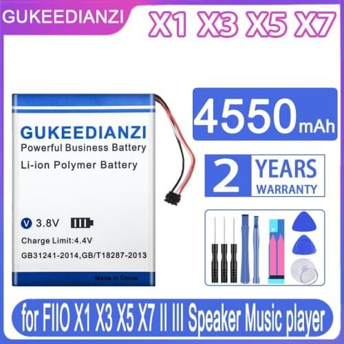 GUKEEDIANZI Replacement Battery 4550mAh for FIIO X1 X3 X5 X7 II III Speaker Music player