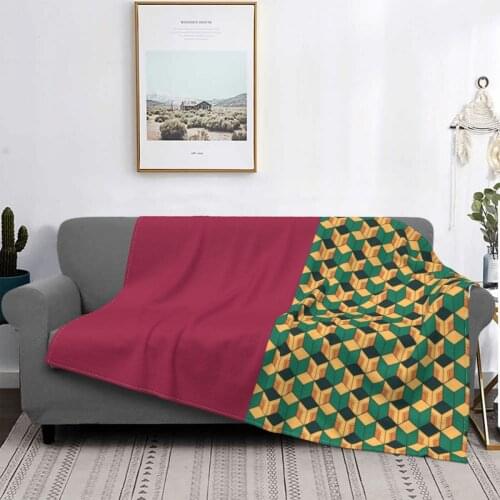 Tomioka Pattern Demon Slayer Blankets Fleece Textile Decor Anime Portable Warm Throw Blankets for Bed Bedroom Bedding Throws