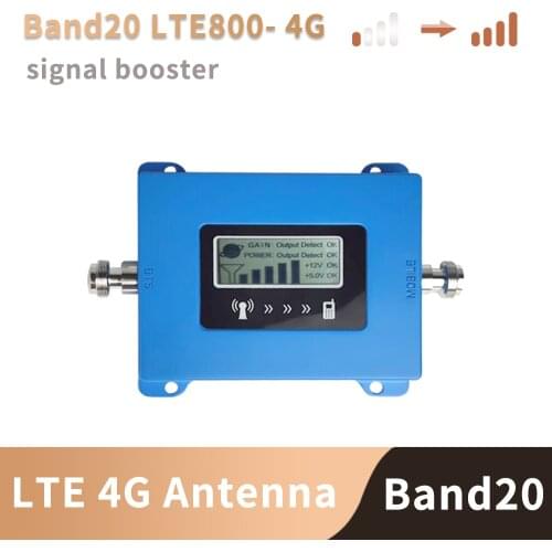 Europe 4G Signal Booster Band 20 LTE 800MHz Mobile Signal Booster Cell Phone Amplifier Cellular ,antenna Not Included