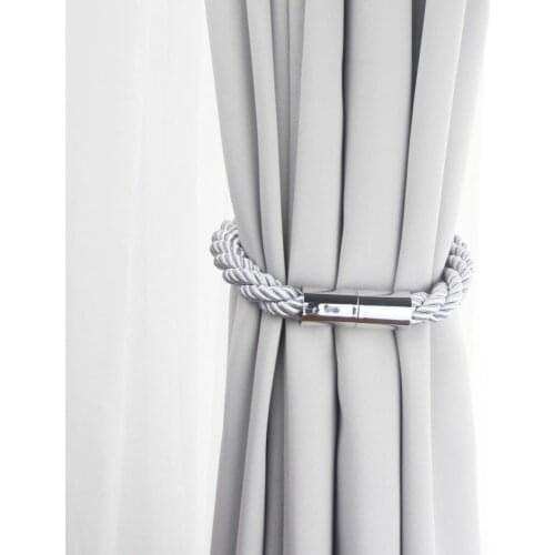 Punch-free magnet buckle curtain Solid Color strap simple tendon curtain magnet buckle living room bedroom decoration