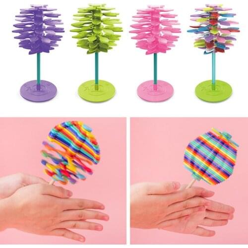 1pcs Spiral Tree Spinning Lollipop Fischer Series Creative Decoration Decompression Toy Kids Interesting Educational Toys Gift