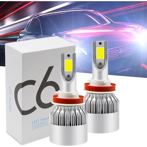2X Auto Car Led Headlight H1 H3 H4 H7 H8 H11 HB3 9005 HB4 9006 COB 72W Auto Front DRL Fog Bulb Head Lamp Turn Signal Day Light
