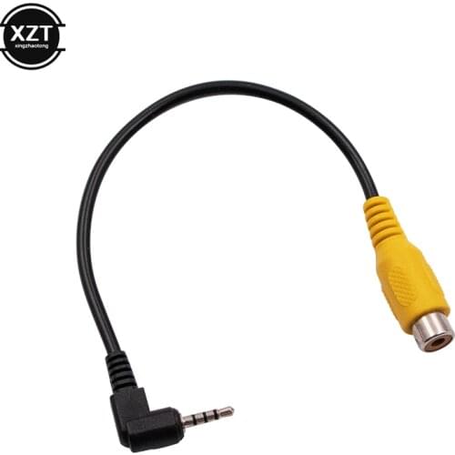 2019 2.5MM Stereo Male Plug To RCA Female Adapter Cable For GPS AV-In Converter Video Black Cable High Quality