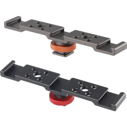 3 In 1 Hot Shoe Bracket Mount Adapter Extension Bar Bracket Stand for Camera Mobile Phone Hot Shoe Mount 3In1 Hot Shoe Mount