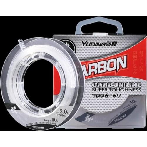 50m 100m Full Sink Fluorocarbon Fishing Line Monofilament Tilapia Fish Pesca Wire Leader Carbon Fiber Front Wireway Line