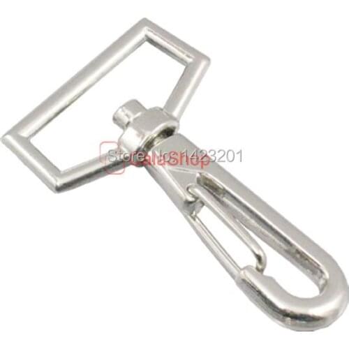 50 pcs 1" 25mm SWIVEL CLIPS SNAP Hook METAL Auto Close Nickel F55