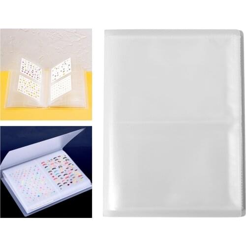 80 Sheets 3D Nail Sticker Decal Collecting Albums Holder Nail Art Tools Empty Storage Holder Easy Photo Album Manicure Tools