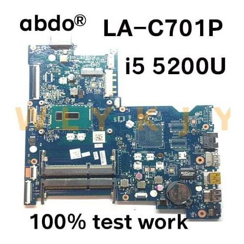 AHL50 / ABL52 LA-C701P for HP 15-AC 15T-AC 250 G4 notebook motherboard CPU i5 5200U DDR3 100% test work 815244-501