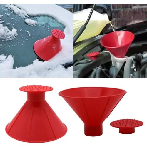 Car Magic Snow Remover Ice Scraper Window Windshield Oil Funnel Shovel Window Scrapers Deicing Cone Ice Scraper Snow Shovel