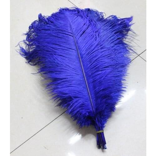 Free shipping 100 PCS beautiful blue natural ostrich feathers 30 to 35 cm / 12 to 14 inches