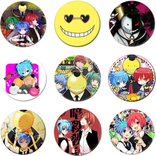 Free Shipping Japanese Anime Assassination Classroom Badge Korosensei Cosplay Shiota Nagisa Brooch Backpacks Clothes Women Gift