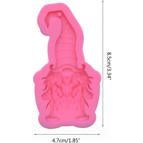 Santa Keychain Epoxy Resin Mold Christmas Pendant Silicone Mould DIY Crafts Tool