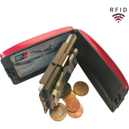 Radiation Protection Wallet Credit Bank Card Holder Purse Men Aluminum Alloy Women Money Bags for Outdoor Shop Money Carrying