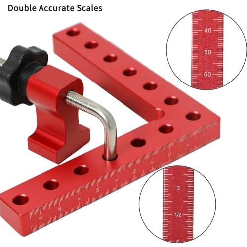 Woodworking Adjustable Corner Clamping Ruler Aluminium Right Angle Clamps for choose L-Shaped Auxiliary Fixture Positioner Clip