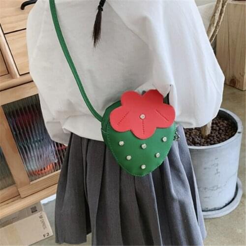 Children Cartoon Shoulder Bag Lovely Cute Strawberry Pineapple Flower Girls Mini Fashion Wallet Traveling High-quality