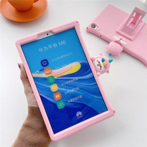 Kids Silicone Tablet Case For Xiaomi Mi Pad 4 8.0 Shockproof Cover for Xiaomi Mipad 4 Cartoon Coque Mi Pad4 8 inch Funda Shell