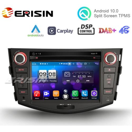 Erisin ES8724R 8-Core Android 10.0 Car DVD GPS CarPlay & Auto OBD TPMS DVR 4G for TOYOTA RAV4 2006-2012