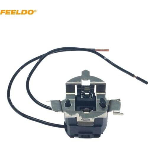 FEELDO 1PC Car Light Bulb Base Holder Socket Wire Adapter For Volkswagen Sigtar H7 Halogen Lamp Connector Wiring Harness #HQ6406