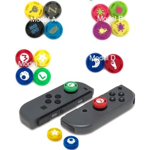 HISPEEDIDO 10sets For Zelda For Mario Silicone Analog Thumb Stick Grips Caps for Nintend Switch NS JoyCon Controller Sticks Cap