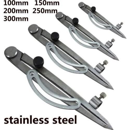 150 250mm 300mm Steel Wing Divider Pencil Marking Compass-Circle Maker Adjustable Scriber Craftsman Architect Student Carpenter