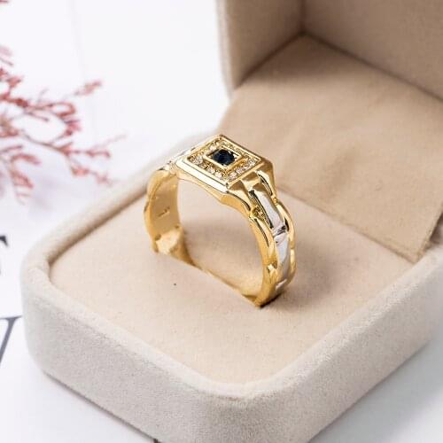 Watch Shaped Rings for Men Creative Enganement Wedding Band Ring Gold Men Party Rings with Size 6-13 Male Fashion Trendy Jewelry