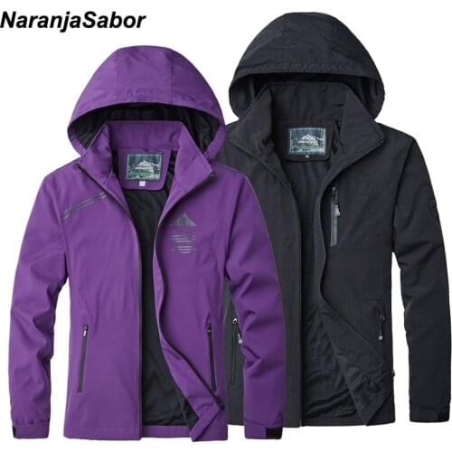 NaranjaSabor Spring Autumn Mens Womens Jackets Casual Coat For Men Waterproof Female Sportswear Male Overcoat Windbreaker 5XL