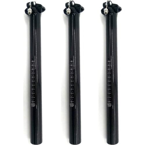 NO TRADEMARK 3K Finish Light Weight Road Cycling Seatpost Carbon MTB Seat Post 27.2/30.8/31.6mmx350/400mm