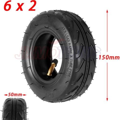 6 inch 6X2 Tireand Inner Tube Set Fit for Electric Scooter Wheel Chair Truck F0 Pneumatic Wheel Trolley Cart Air Wheel Bike