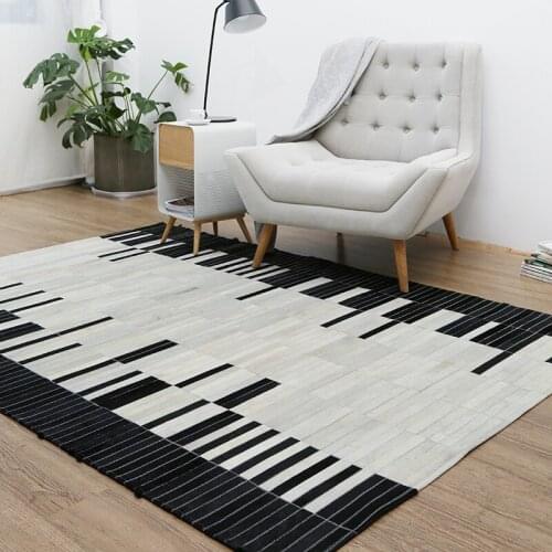 Genuine Cowhide Leather Patchwork Rug For Living Room Bedroom Extra Large Is 200*300cm For 100% Natural Cowhide Carpet