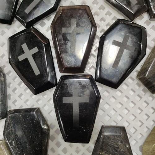 Jade hexagon Church Relics Jesus on the Stand Cross Wall Crucifix Antique Home Chapel Decor