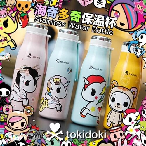 New Tokidoki Unicorn Cute Cartoon Stainless Steel Kettle Anime Character Caja Ciega cute water bottle Girl birthday present