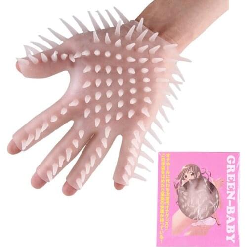 Hot Spike Gloves Private Part Massage Male Masturbation Couples Sex Toys Stimulate Labium JJ Adult Night Alone Toy Home Bed Tool