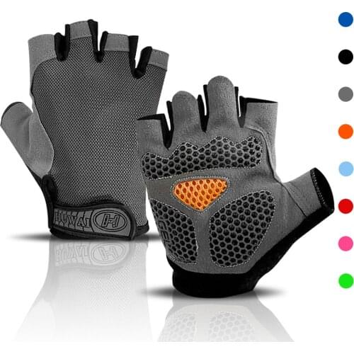 Cycling Gloves Racing Road Bike Shockproof Anti Slip Half Finger Short Gloves Sweat Absorbent Breathable Bike Bicycle Gloves