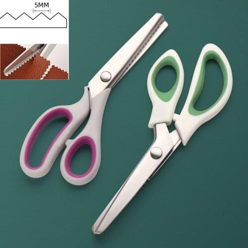 Professional Chisel Pinking Shears Scissors Cutting Serrated Scalloped Sewing Tailor Zigzag DIY Cut Fabric Scissor Paper Tools