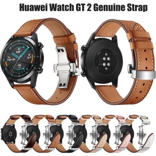 22mm Watch Band Genuine Leather For Huawei Watch GT 2 Watch Band Strap for Huawei Watch GT Bracelet Strap Huawei Watch 2 Classic