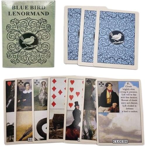 Blue Bird Lenormand Oracle Cards Divination Fate Gameplay English Version 38 Tarot Deck Friend Party Entertainment Board Game