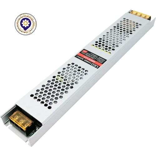 LED power strip 12V 400W ultra-thin light box transformer built-in aluminum shell switch drive controller card