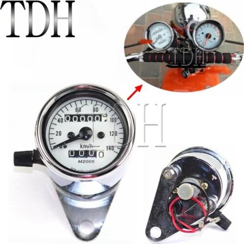 Universal Retro Motorcycle Speedometer Dual Digital Odometer Gauge For Honda Yamaha Kawasaki Suzuki Dirt Bike