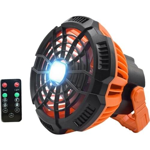 USB Fan Rechargeable Three-Speed Speed Regulation LED Light Fan with Remote Control Suitable for Home/Outdoor