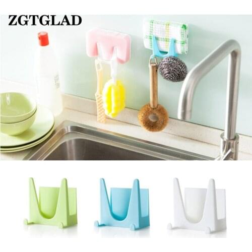 ZGTGLAD 2pcs Plastic Storage Rack Holding Pot Pan Shell Cover Sucker Tool Bracket Storage Holder Rack