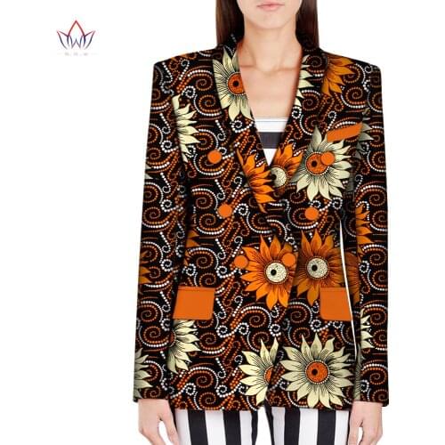 Women Blazers and Jackets Dashiki Plus Size Jackets for Women 4xl 5xl 6xl Africa Style Clothing Crop Top Casual Coat WY6470