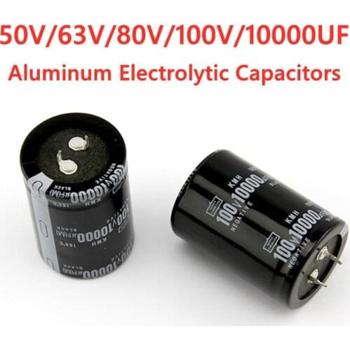 1pcs Aluminum Electrolytic Capacitors 50v 80v 63V 100V 10000uf