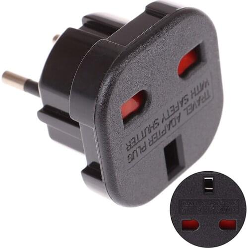 1PC UK to EU Euro Plug AC Power Charger Converter Socket Universal Adapter Plug