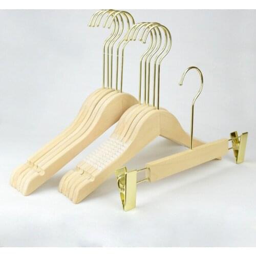 10pcs/lot Children/Women Wooden Hanger Natural Wood Hangers For Clothes
